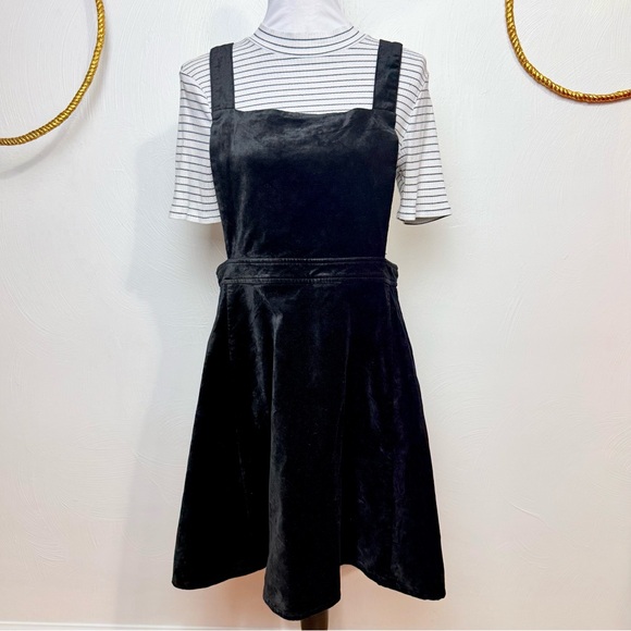 ModCloth velvet pinafore dress jumper Cupcake consultant size Large NWT - Picture 4 of 17